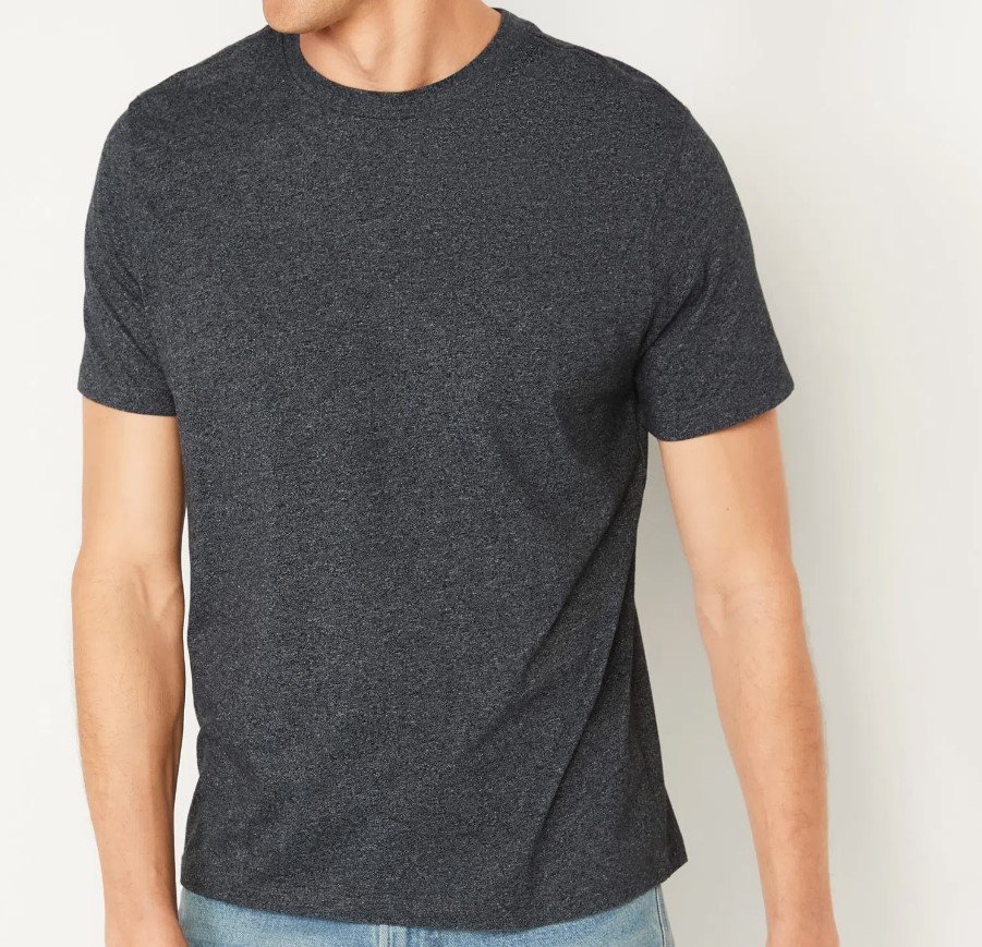 PLAYERA GRIS JASPE CUELLO REDONDO DRYFIT